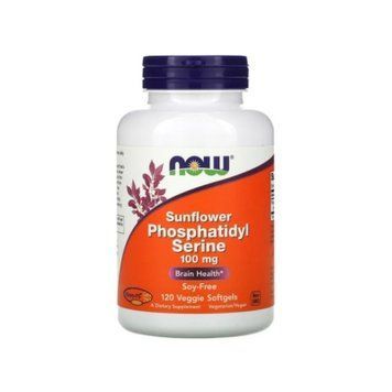 NOW Foods Phosphatidyl 100 mg Serine фосфатидилсерин 120 капсул 13 фото