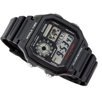 Casio Collection Standard Digital World Time AE-1200WH-1CVEF 69 фото